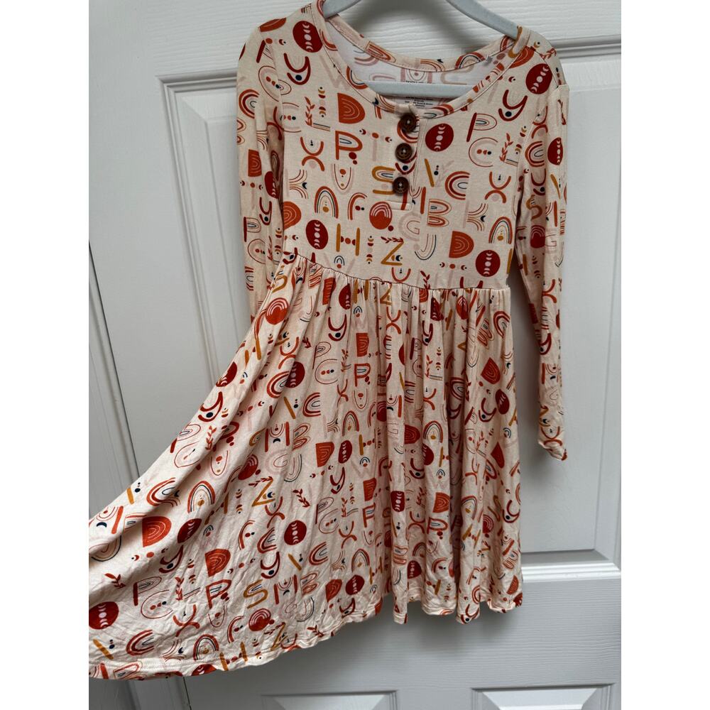 Posh Peanut Alphabet Medley Päpook Bamboo Twirl Dress Size 4T